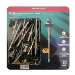Laurent Fixation Lot De 50 Vis Autoperceuse Pour Plaque Fibro Ciment