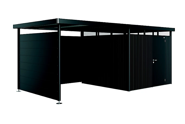 Paroi Latérale Pour Auvent Taille S Et L Biohort En Métal Coloris Gris Foncé Métallique Pour Abris De Jardin Série HighLine H4